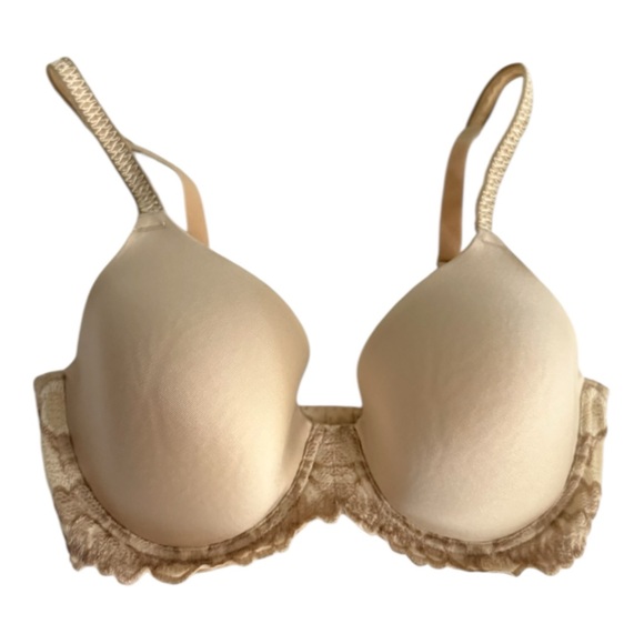 Wacoal Lost in Lace Contour Bra Nude Beige Tan Size 32D - Picture 1 of 12